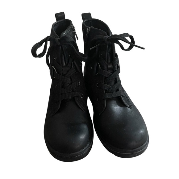 UGG Hapsburg Black Combat Boots with Matte Finish Women Size 8 - Picture 6 of 8